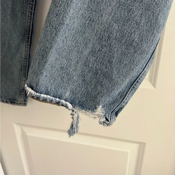 Agolde womens Relaxed straight legJeans in Light Blue - Picture 5 of 8